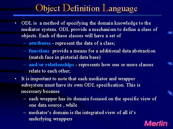 What Is Object Definition Language